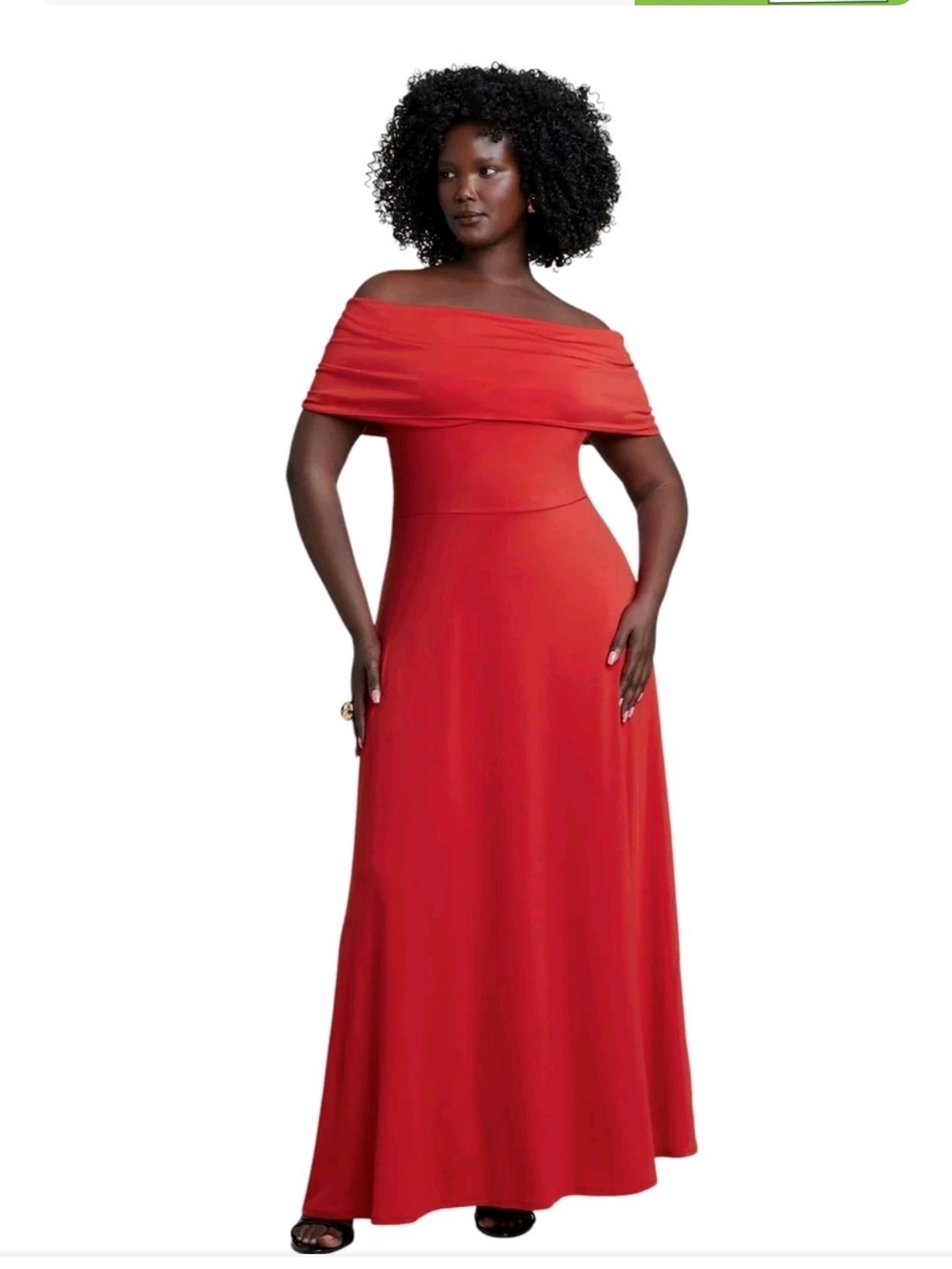 Eloquii Red One-Shoulder Maxi Dress